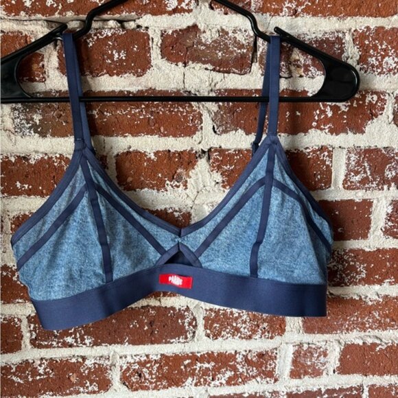 Parade blue denim style bralette - Picture 1 of 6